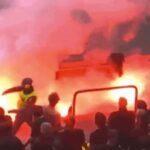 VÍDEO: Incêndio em arquibancada assusta torcida e paralisa clássico