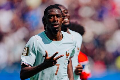 Com hat-trick de Dembélé, França vence Noruega e garante primeira posição no grupo I da Copa do Mundo