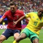 África do Sul domina no segundo tempo e fica no empate com a Tchéquia pela Copa do Mundo