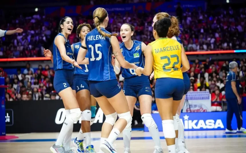 Brasil bate Japão e se recupera após primeira derrota na Liga das Nações de Vôlei feminino