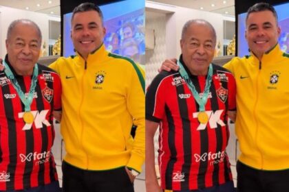 Jair Ventura avalia como é ser filho de Jairzinho e promete levar o pai à partida do Vitória: “Vou trazer em jogo grande”