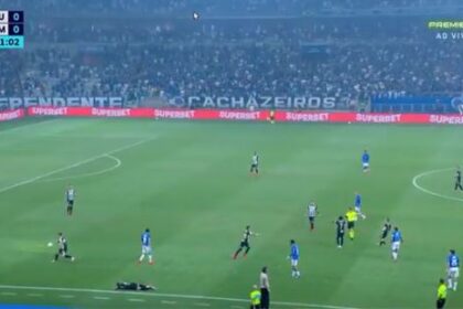 Zagueiro sofre entrada e protagoniza lance forte em clássico na Copa do Brasil