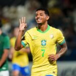 Com gol e assistência, joia do Bahia brilha em goleada do Brasil sobre a Venezuela