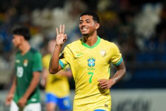 Com gol e assistência, joia do Bahia brilha em goleada do Brasil sobre a Venezuela