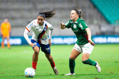 Yanne pega pênalti e Bahia fica no empate com o Palmeiras pelo mata-mata do Brasileirão Feminino