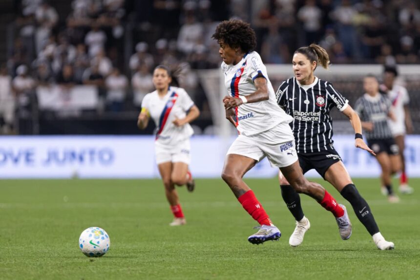 Mesmo com um a mais, Bahia sofre nova derrota para o Corinthians e dá adeus ao Brasileirão Feminino