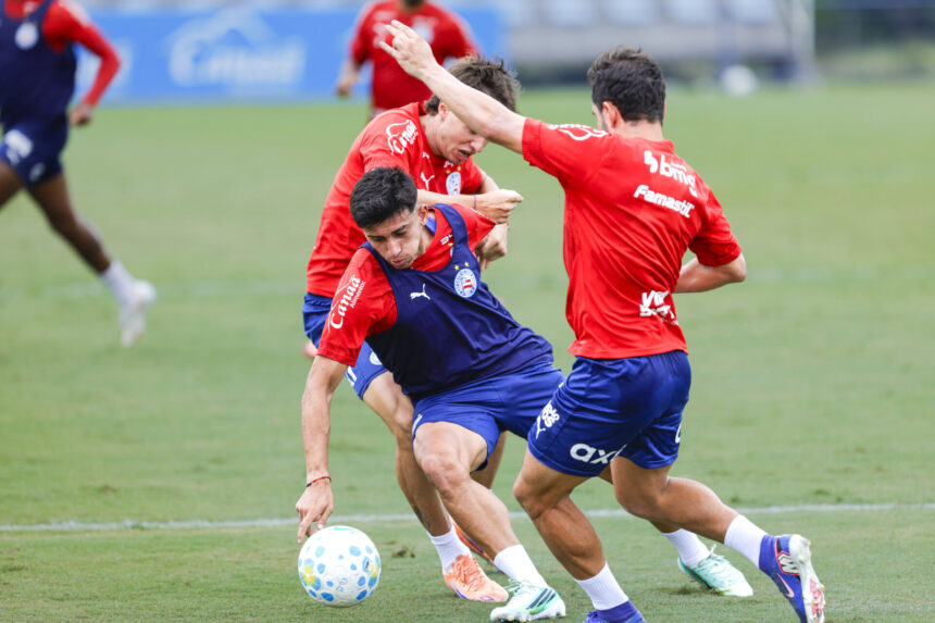 Bahia realiza treinamento tático com foco no confronto com o Flamengo pelo Brasileirão